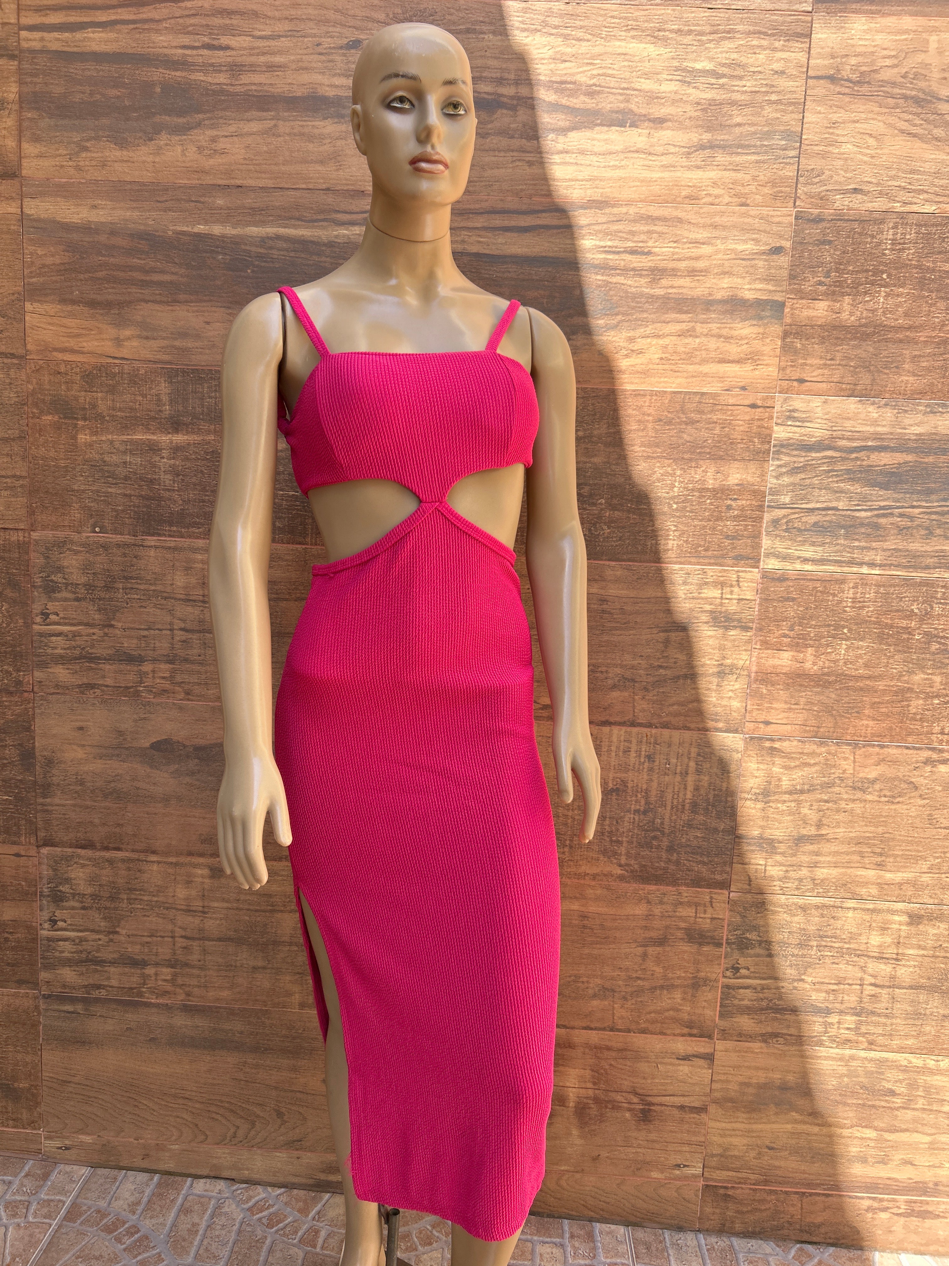 Vestido mídi Pink