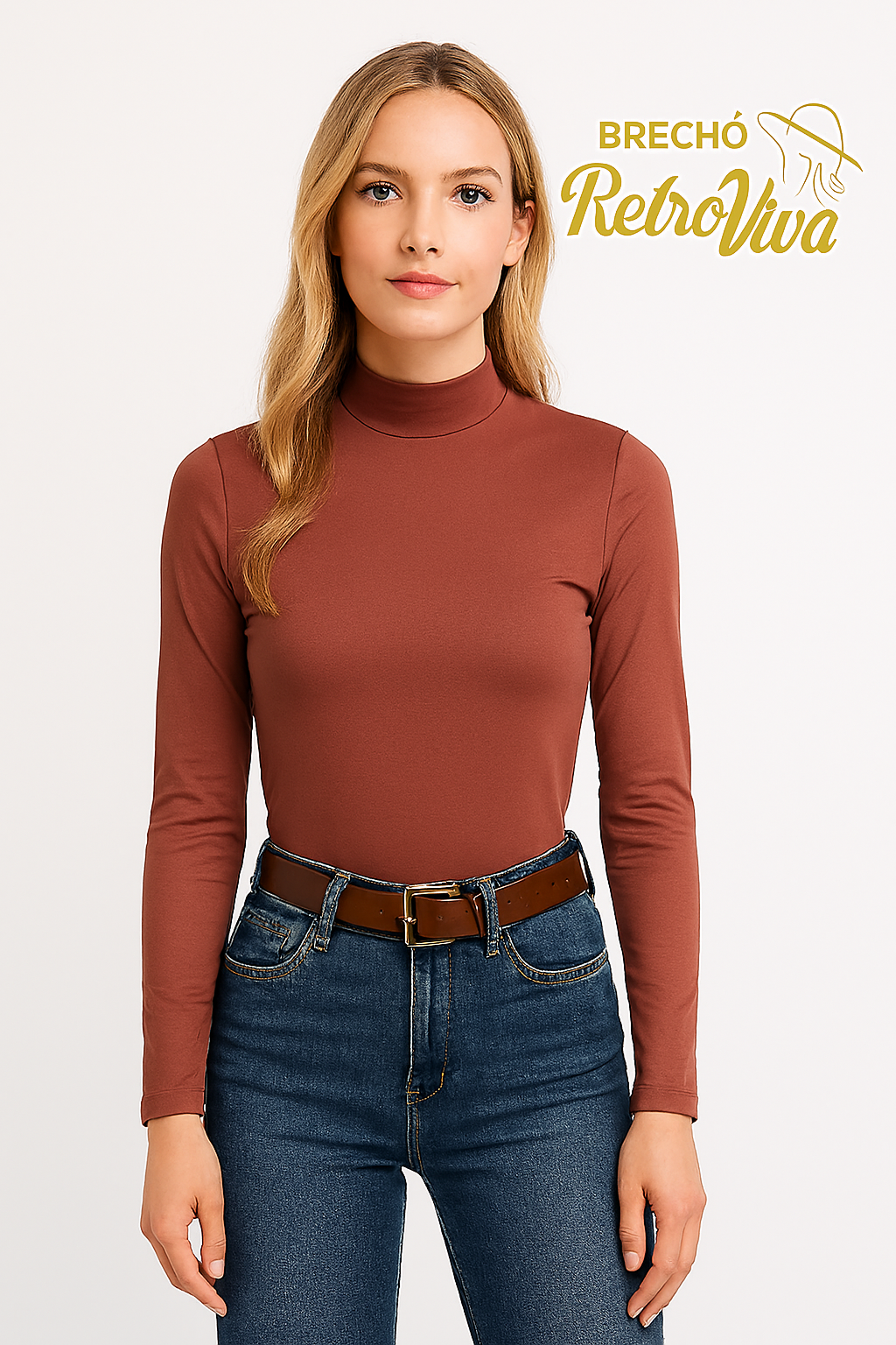 Blusa Gola Alta TAM - Único