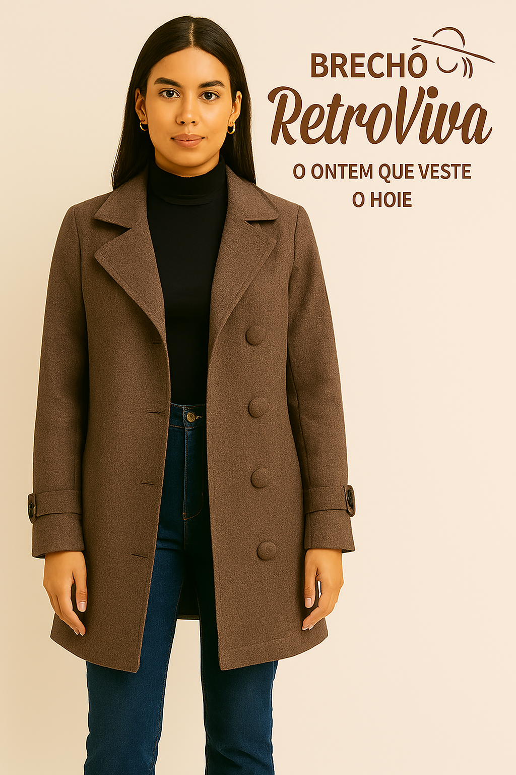 Casaco Trench Coat Marrom - TAM M