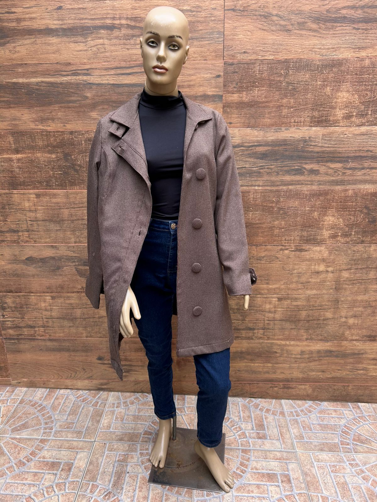 Casaco Trench Coat Marrom - TAM M