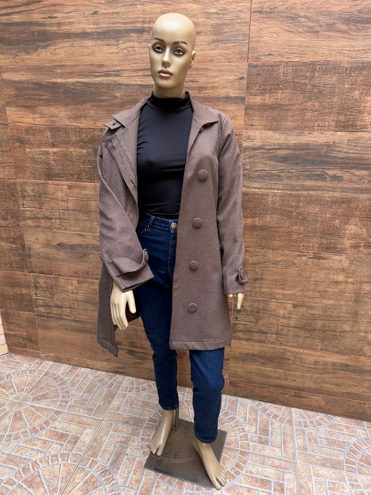 Casaco Trench Coat Marrom - TAM M