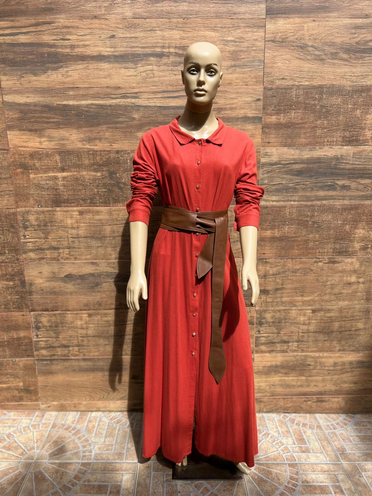 Vestido longo tipo chemise - TAM M, G