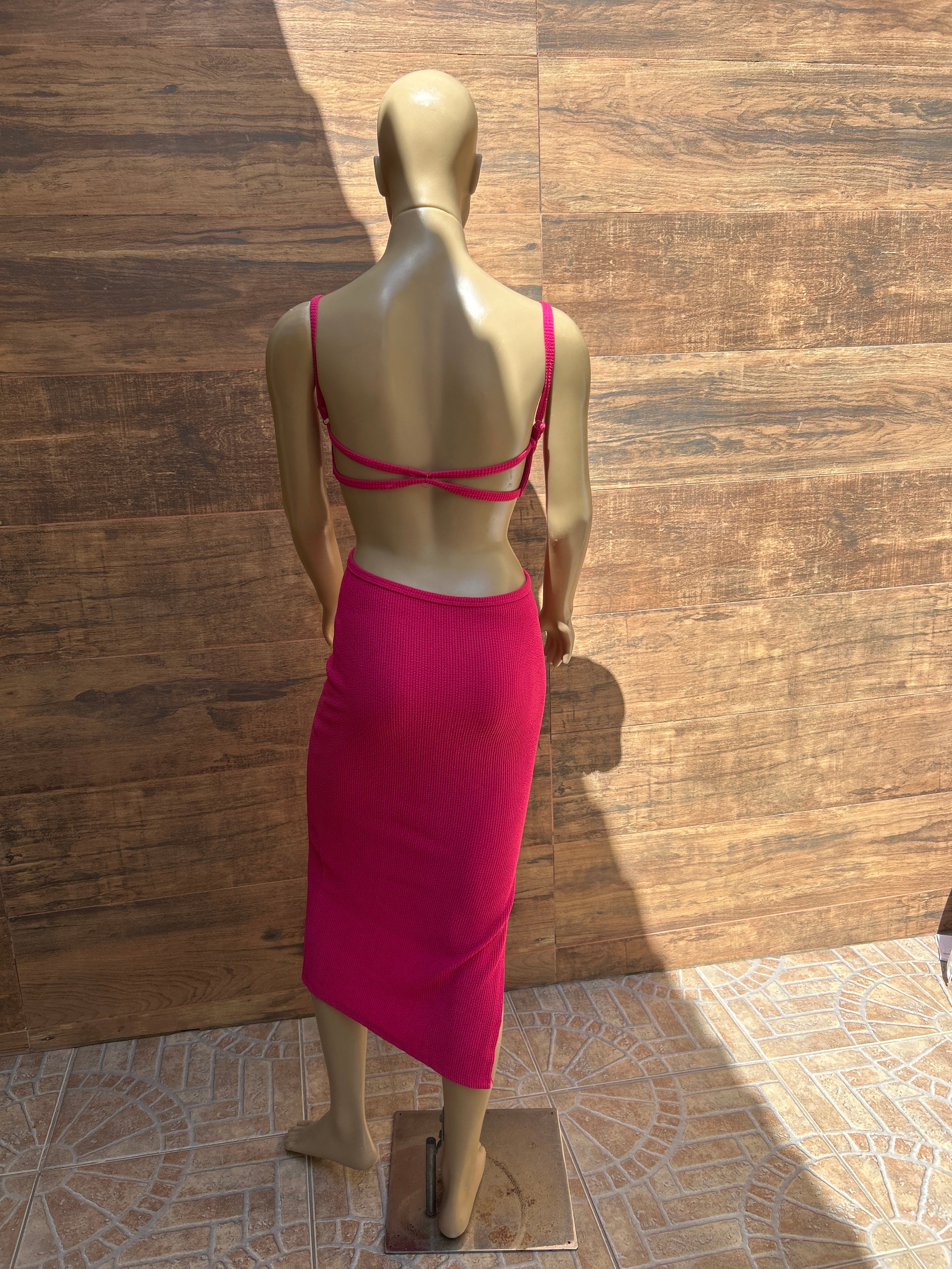 Vestido mídi Pink