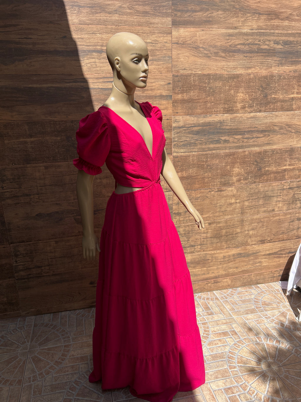 Vestido longo pink