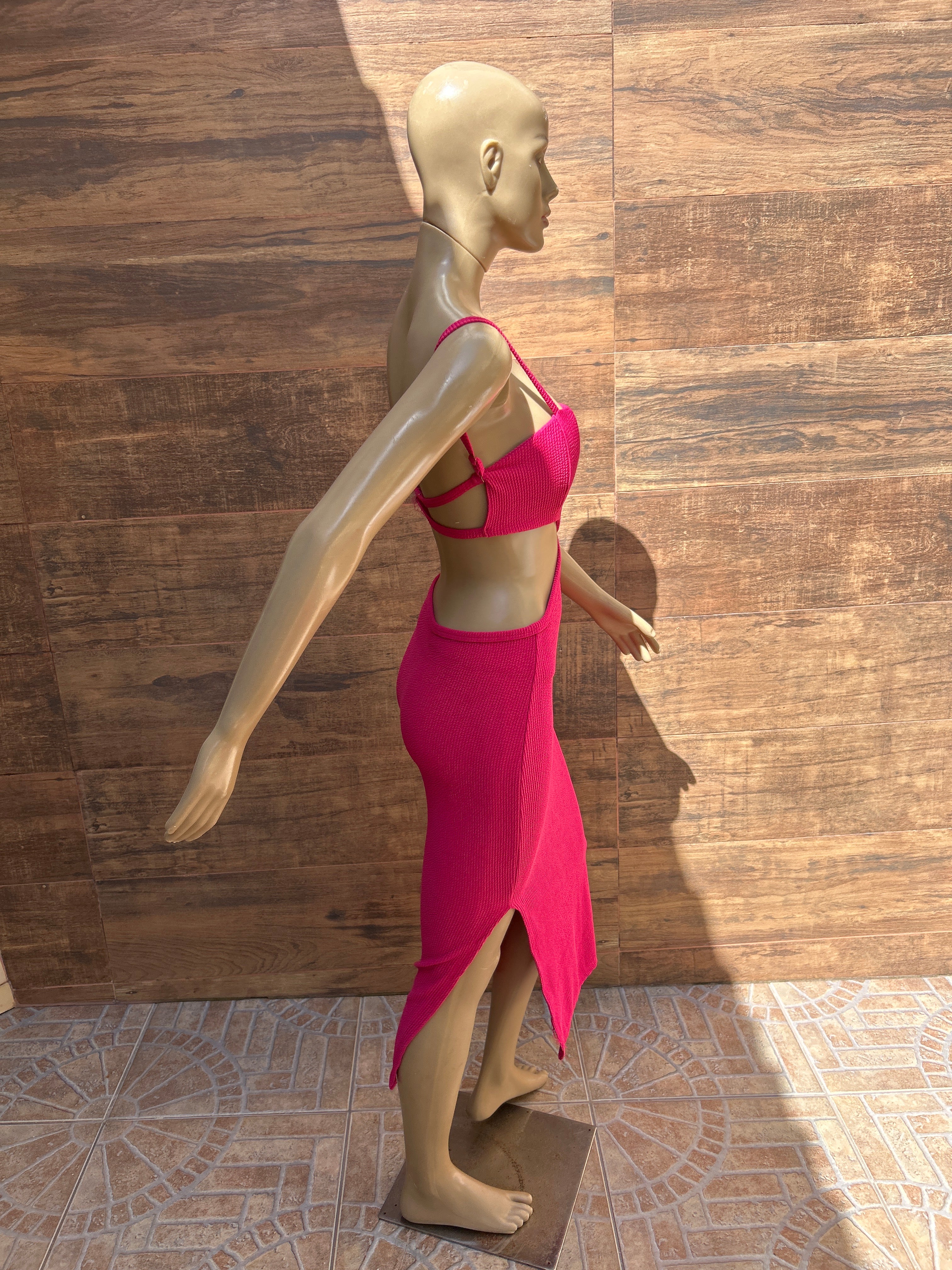 Vestido mídi Pink